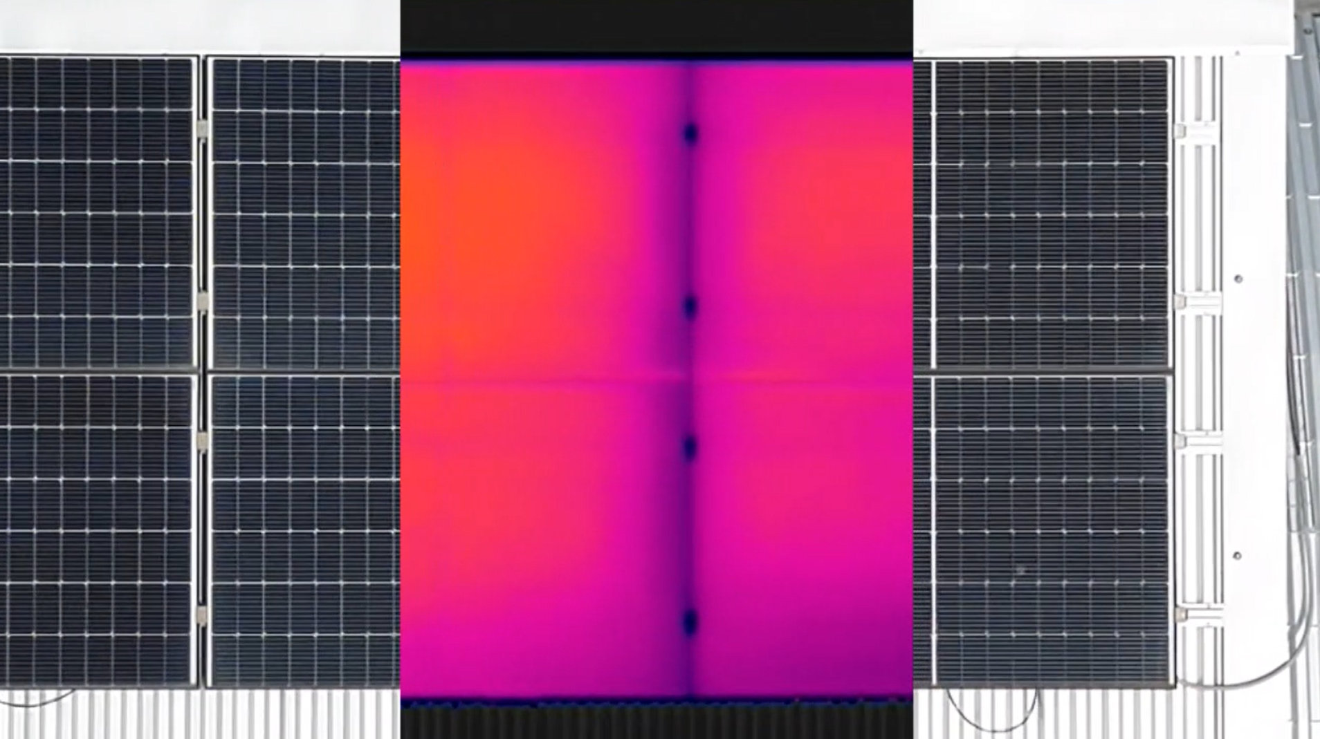 Termografia impianto fotovoltaico su capannone